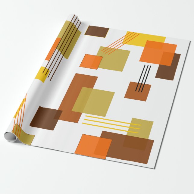 Abstract Rectangles and Lines  Wrapping Paper (Unrolled)