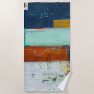 Abstract Rectangles Beach Towel