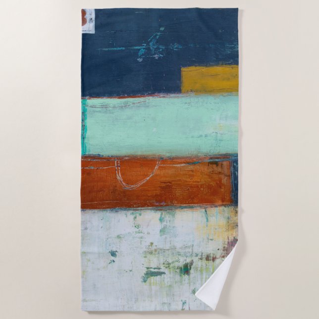 Abstract Rectangles Beach Towel (Front)