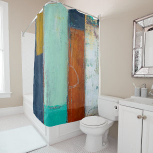 Abstract Rectangles Shower Curtain