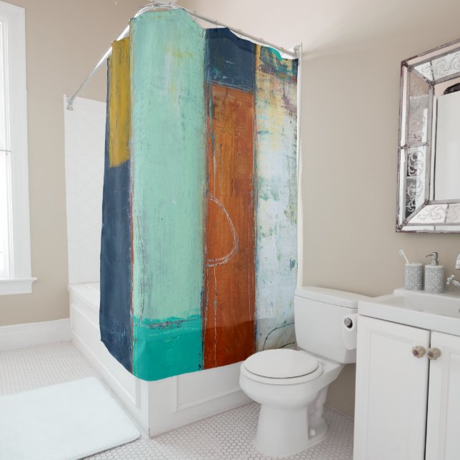 Abstract Rectangles Shower Curtain (In Situ)