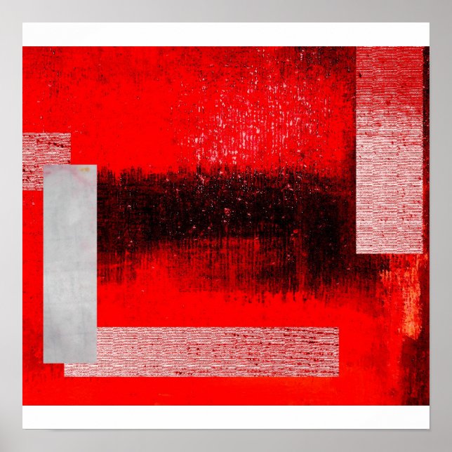 Abstract Rectangles & Squares Art Poster Print (Front)