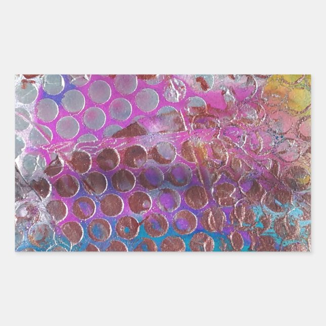 Abstract Rectangular Sticker (Front)