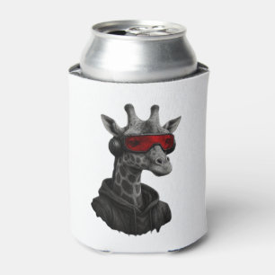 Abstract red and black giraffe Classic T-Shirt Can Cooler