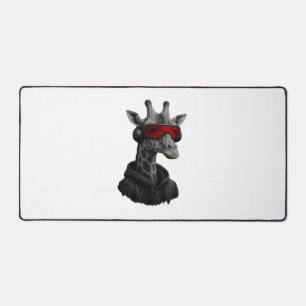Abstract red and black giraffe Classic T-Shirt Desk Mat