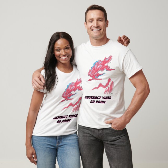 Abstract Red and Blue Energy Flow T-Shirt (Unisex)