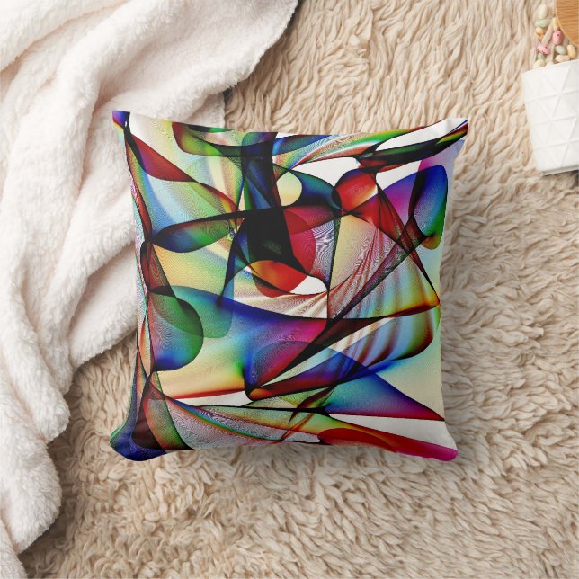 Abstract red and blue Pillow Design (Blanket)