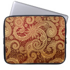Abstract Red and Gold Floral Pattern