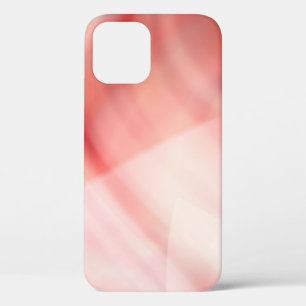 abstract red and pink background with white rings iPhone 12 case