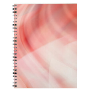 abstract red and pink background with white rings notebook