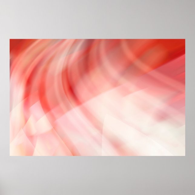 abstract red and pink background with white rings  poster (Front)