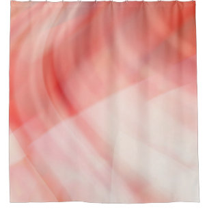 abstract red and pink background with white rings shower curtain