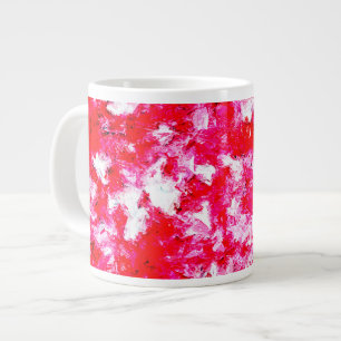 Abstract Red and Pink Large Coffee Mug