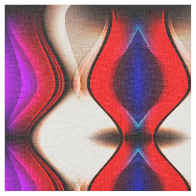 Abstract Red and Purple Waves Fabric (Close Up)