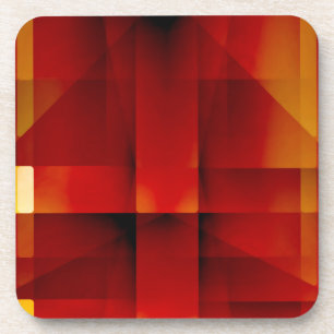 Abstract red arrows coaster