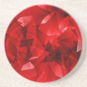 Abstract Red Background Coaster