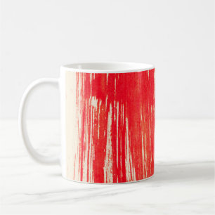 Abstract red background from watercolor coffee mug