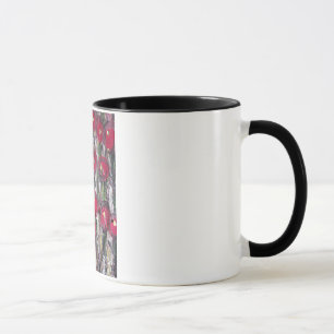 Abstract Red Berry Flowers Mug