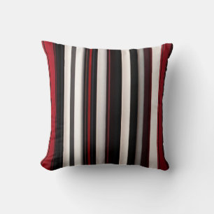 Abstract Red Black Lines Trendy Collection Cushion