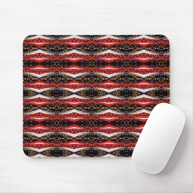 Abstract Red Black White  Mouse Pad! Pad (With Mouse)