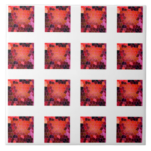 Abstract Red Ceramic Tile