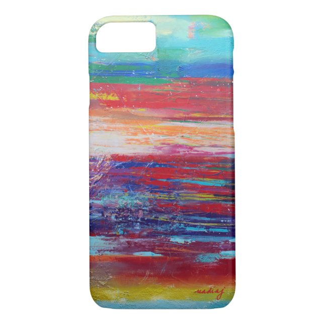Abstract Red Colourful Phone Case (Back)