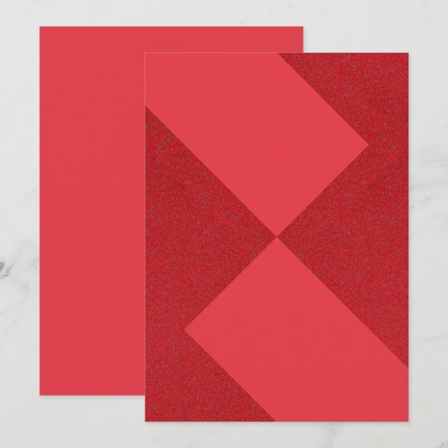 Abstract Red Diamond Flat Card – Customisable (Front/Back)