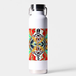 Abstract Red Explosion Water Bottle