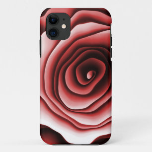Abstract Red Floral Elegant Modern iPhone 11 Case