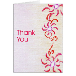 Abstract Red Floral Wedding Invitation