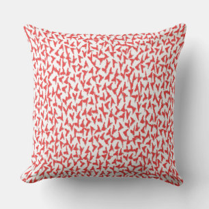 Abstract Red Hearts Cushion