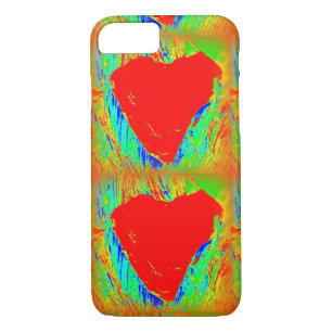 abstract red hearts iphone case