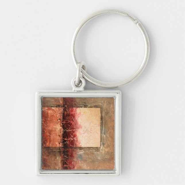 Abstract Red Landscape Key Ring (Front)