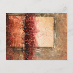 Abstract Red Landscape Postcard