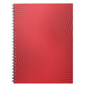 Abstract red monochrome halftone pattern. Soft cur Notebook