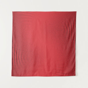 Abstract red monochrome halftone pattern. Soft cur Tapestry