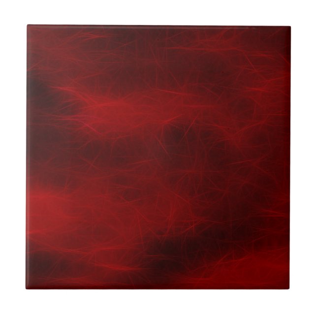 Abstract Red Neon Lights - Fantasy Dreams - Beauty Ceramic Tile (Front)