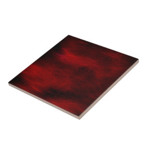 Abstract Red Neon Lights - Fantasy Dreams Ceramic Tile