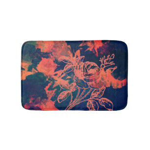 Abstract Red Rose Art Bath Mat