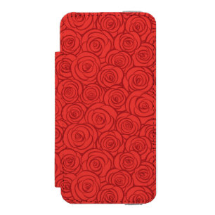 Abstract Red Roses Background Incipio Watson™ iPhone 5 Wallet Case