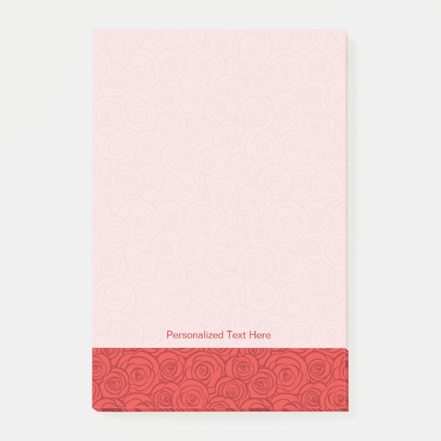 Abstract Red Roses Background Post-it Notes (Front)