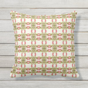 Abstract Red Roses Pattern Cushion