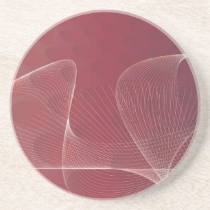 abstract red sandstone coaster