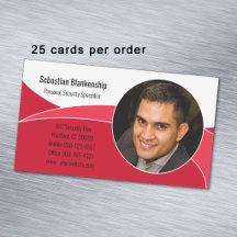 Abstract Red Security Professional Custom Photo
