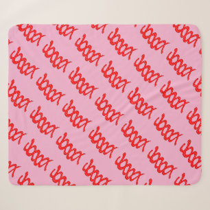 Abstract Red Spiral Road on Black Background Sherpa Blanket