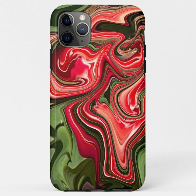 Abstract Red Tulip Floral Design Case-Mate iPhone Case (Back)