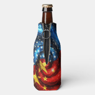 Abstract Red White and Blue Cooler