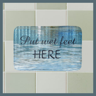 Abstract Reflection Funny Plush Bath Mat