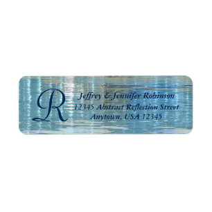 Abstract Reflection Name & Address Label Monogram Return Address Label