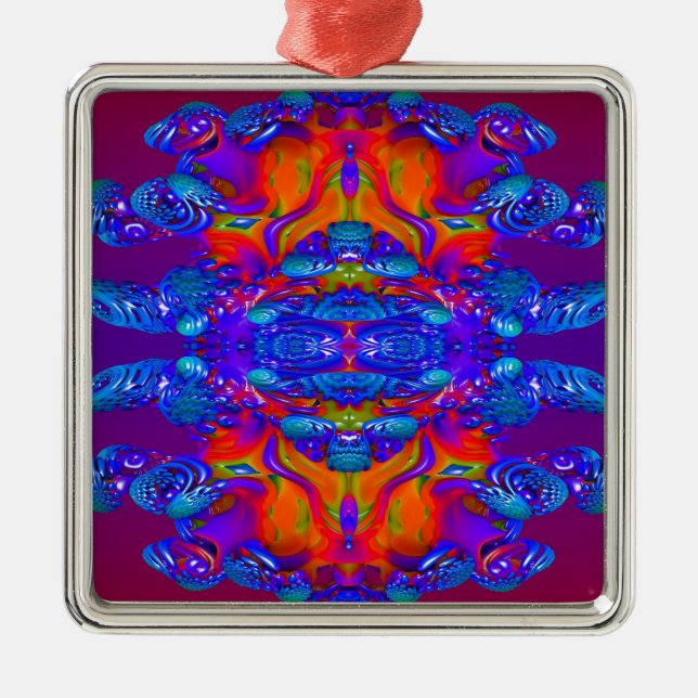 Abstract Reflections Metal Ornament (Front)